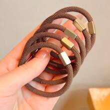 5pcs, Women, Multicolor, High Ponytail Hair Tie Rubber Band High Elasticity Durable Hair Tie For Dating, Commuting, Sports, Vacation, Beach Hair Ties Ponytail Holders Hair Elastics Hair Rubber Bands Scrunchies Hair Rope