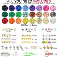 Redtwo 6800 Pcs Clay Beads Bracelet Making Kit, Friendship Bracelet Kits Flat Beads For Jewelry Making, Polymer Heishi Set For Bracelet Necklace DIY Crafts Gift For Girls Ages 6-12