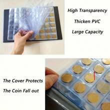Coin Holder Collection 250 PCS Storage Collecting Money Penny Pockets Album Book - PU Storage Case With Penny Pockets For Collectors For Coin Storage Holder Collection Storage Collecting, School Supplies,Back To School - Brown - View 10