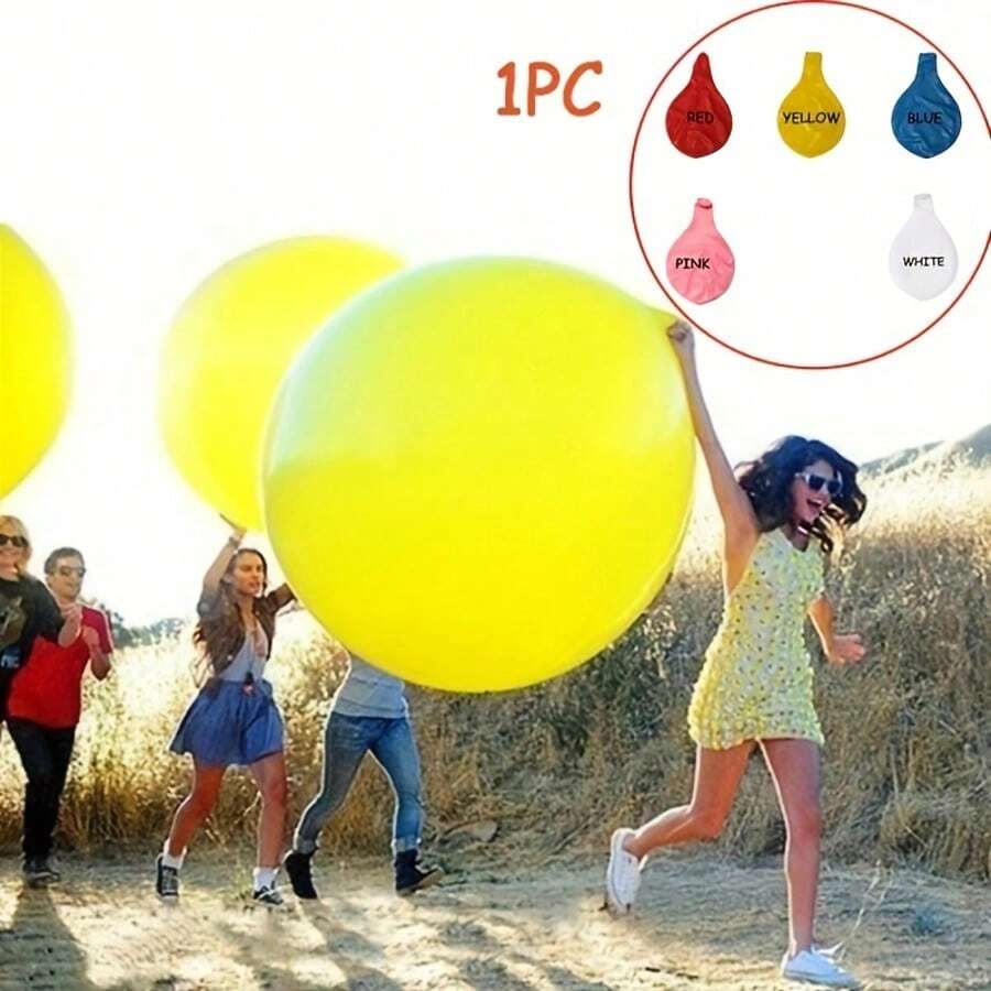 2/5/8/20pcs Super Large Latex Thickened Round Balloons, Large Colored Balloons, Suitable For Weddings, Birthday Party Decorations, Can Be Used For Taking Photos