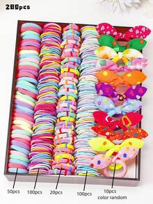 VBOOR 914/879/864/280 Pcs/Set Cute Colorful Cartoon Hair Accessories Set, Including Cartoon Hair Clips, Claws, BB Clips, Rhinestone Flower Hair Clips, Various Hair Ties, Scrunchies, Hair Bands - Suitable For Girls And Women, Essential For Daily Cute Hairstyles - Girl Hair Accessories, Great Gift Choice For Holidays, School Stuff, Gifts, Head Accessories