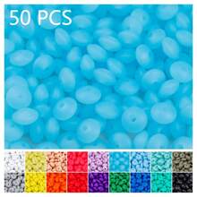 QYDCX Contas de lentilha de silicone faça você mesmo, 6/30/50/100/1800 peças, 12 mm, 30 cores, cordão faça você mesmo e contas acessórias