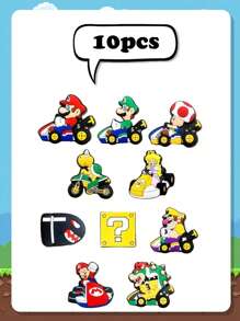 Sanrio Super Mario , Pvc Soft Rubber Shoe Accessories, DIY , Shoe Buckles, Shoe Flowers, Shoe Ornaments
