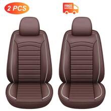 Car Seat Covers Full Set, 2pcs Front Seat Covers For Subaru BRZ For Subaru Crosstrek 2024 For Subaru Foreste Impreza WRX Car Seat Cover, Car Seat Protector Waterproof, PU Leather Car Seat Cushion Breathable Waterproof Full Wrapping Edge Seat Covers/Beige-2pcs Front Only