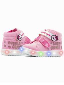 Tenis Bota Luces Led Bubble Gummers Niña Diseño Chic Materiales Ligeros y Cómodos Para Uso Diario - Rosa - Ver 2