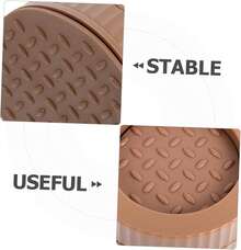 Ensemble de 4 rehausseurs de meubles pour pieds de table et de lit, patins antidérapants pour protéger le sol, facile à installer, rehausseur de pieds de meubles pour la maison et le bureau - Tabac - Voir 7
