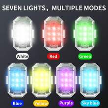 High Brightness RGB LED Strobe Lightwith Remote Control, 7 Color USB RechargeableFlashing Emergency Warning Light For Car,Motorcycle, Bike, Helmet, Bicycle, Drone, Truckand RC Boat (1PCS) - Black - View 6
