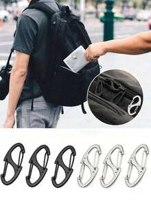 1/5/10pcs Backpack Zipper Lock Set For Men And Women Easy-Pull Buckle Anti-Theft Zipper Clip - Keep The Zipper Closed - Backpack Buckle With Two Spring Buckles For Luggage Suitcase Handbags Keys Purse DIY Accessories Travel Essentials Multi-Functional S Buckle Hook For Travel Camping Outdoor Beach Summer Vacation Back To School Travel Accessories Travel Must Haves Holiday School Accessories Supplies Stuff Back To School Supplies - Multicolor - View 11