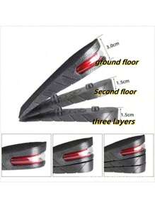 1 Pair Of Multi-Layer Removable Invisible Height Increase Insoles, Adjustable Shock Absorbing Unisex Shoe Inserts