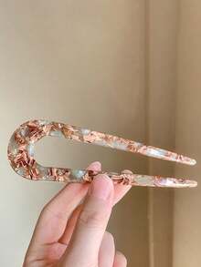 5 件/3 件/2 件/1 件女士时尚休闲百搭图案 U 型发夹，适合日常使用，春夏新品，送给妈妈的好礼物（发夹上的字母是随机的）发梳，侧梳，学校用品