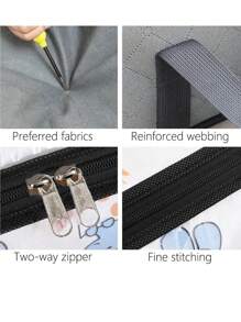 Fabric Storage Bag With Handle, Visible Window Design, Reusable Under Bed Box For Clothes, Books, Toys, Blankets, Bedding, Home Space Saver, Organizer, Under Bed Cabinet, Closet, Bedroom, Dorm