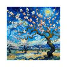 Kit di pittura di diamanti con opere d'arte di Van Gogh, comprensivo di Notte Stellata, Girasoli, Campo di Grano con Cipressi, decorazione da parete vibrante, nuovo dipinto d'arte con diamanti