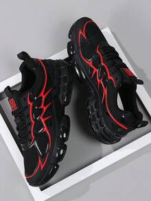 Giày thể thao nam casual, buộc dây, đế mềm, đế bằng, thoải mái, nhẹ, cổ thấp, phù hợp mang hàng ngày. - Đỏ - Xem 1