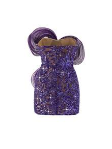 New Women Sequin Patchwork Dress, Wedding Event Dress, Formal Evening Prom Dress, For Wedding Guest, Graduation, Dinner Party Dress