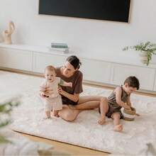 Tatami Rug, Shaggy Mellow Mat, Baby Mat For Floor Play, 3CM Padded Foam Area Rug For Kids Playroom, Playpen, Nursery, Living Room, Yoga Mat - 淺灰色 - 查看 4