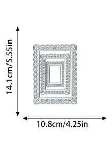 1 Pack Frame A Variety Of Styles Metal Cutting Knife Mold Scrapbook Cutting Mold Suitable For Paper Card Making, DIY Production, Holiday Card Album Making, Craft Decorations