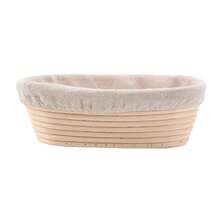 1pc, Bread Proofing Basket, Oval Bread Proofing Basket With Proofing Interlining, Leavening Basket Natural Rattan Bowl For Sourdough Bread Dough For Bread Making Baking Fermentation, Baking Tools, Kitchen Gadgets, Kitchen Accessories - White - View 11