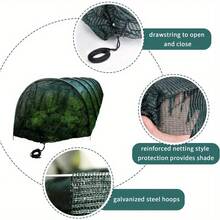 10ft 2-In-1 Portable Greenhouse And Cold Frame Garden Shade Net - Quick Release, Shading And Heat Protection Net For Vegetables And Plants, Frost Cover For Garden Animals And Plants - View 2