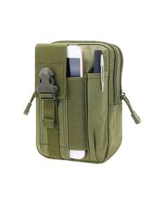 1 pieza Bolsa táctica de cintura estilo militar para uso al aire libre, bolsa multifuncional para deporte y cinturón, bolsa para teléfono móvil, monedero, bolsa de mano, bolsa para correr, acampada y caza - Multicolor - Ver 5