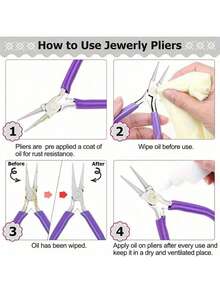 1psc/4pcs Jewelry Pliers Tool Kit Includes Needle Round Wire Cutter And Curved Nose Pliers For Jewelry Beading Repair Supplies Wire Wrapping Multifunctional Tools Home Essentials