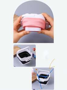 سطل قابل للطي، حوض لون قابل للطي، كوب للزيت والماء، منظف فرش متعدد الوظائف، حامل فرش الرسم، أدوات تنظيف الفرش، منظف فرش الألوان المائية، منظف فراشي الرسم، لوازم مدرسية، عودة إلى المدرسة - متعدد الألوان - مشاهدة 5