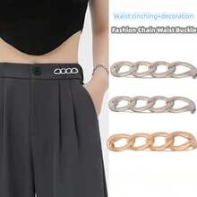 1/2pcs Skirt Waist Cinching Tool, Jeans Waist Circumference Big Change Small Pants Waist Tightening Adjustment Buckle Versatile Brooch Buckle Needle Waist Cinching Buckle - Multicolor - View 2