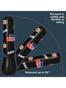 1pc Thick PVC Material, Safe And Durable, Inflatable Punching Bag Suitable For Teenagers And Adults, Home Use Inflatable Punching Bag PVC Tumbler With Water Or Sand, Home Fitness, Stress Relief, Birthday Gift, Holiday Gift - Multicolor - View 8