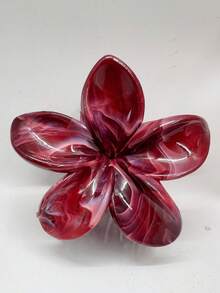 2 件女式 8 厘米/3.15 英寸红色豹纹琥珀渐变 8 厘米/3.15 英寸大号轻质塑料发夹，时尚百搭高端优雅简约纯色发饰适合日常外出、休闲、派对、通勤、度假、发髻、发圈、洗脸、化妆、搭配服装发爪爪夹发夹发夹发夹发夹 - 彩色 - 查看 4