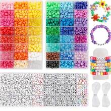 手链配件 DIY 套装，含友谊手链材料、Kandi 小马珠和字母珠，成人珠宝制作工艺礼物