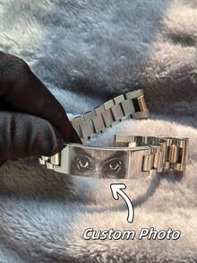 Pulsera de ojo tallada personalizada para hombres, pulsera de foto de ojo personalizada, pulsera de foto de ojo de pareja grabada con láser, joyería de recuerdo - Pulseras personalizadas - Ver 10