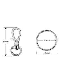 3/2/1pc Shopping Cart Token Supermarket Trolley, Metal Stainless Steel Keychain, Keyring Decoration With Trolley Unlocking Key, Keyring Accessory
