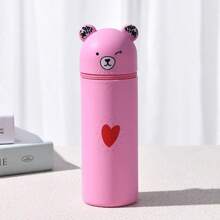 1pc Cute Bear Silicone Pencil Case, Portable Pen Box, Handy Student Stationery Organizer