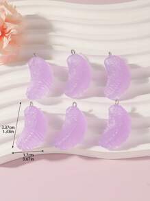 7pcs Cute Glow-In-The-Dark Multicolor Simulated Fruit Orange Pendant Jewelry DIY Accessories Keychain Bag Charm