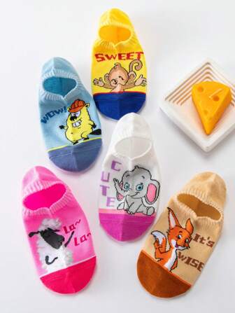 suprsocks 5 paires de chaussettes courtes pour femmes avec motif de bande dessinée, chaussettes de cheville confortables et décontractées de style de rue, convenant pour le port en extérieur pour hommes en toute saison, convenant pour les femmes, unisexe, blanc d'été