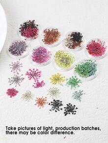 花瓣美甲装饰 1/8 件满天星仿真花粉色蓝色黄色白色粉色棕色 Y2K 深色指甲饰美甲配件夏季秋季冬季指甲美甲用品指甲美甲宝石