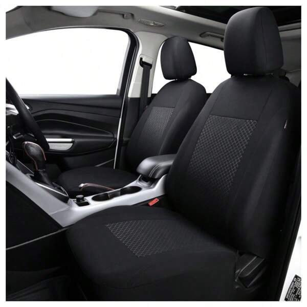 Conjunto universal de fundas de tela para asientos de coche, diseño de tejido de moda, material transpirable y lavable, decoración de accesorios para el interior del coche, se adapta a la mayoría de los vehículos.