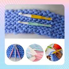 Lewhoo Large Sizes Crochet Hook Ergonomic Crochet Hooks Set,Big Crochet Hooks 8mm 10m 12mm 15mm 20mm - Grey8.0~20.0mm - View 7
