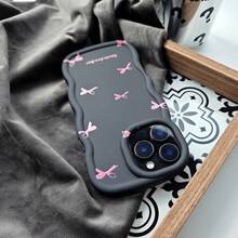 1 件可爱粉色领结装饰手机壳，花卉纸盒创意时尚设计，马卡龙色哑光全保护套适用于 //Redmi/Apple/XR/11/14/15/16/Transsion/INFINIX/HOT/30/I/PLAY/SPARK/POP/40/20/Honor/90LITE 防水防震防摔防刮 - 彩色 - 查看 6