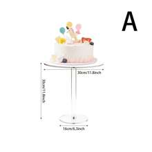 1 pieza Soporte para pastel de acrílico transparente, juego para decoración de postres y cupcakes, adecuado para exhibir pasteles en fiestas de cumpleaños, bodas, navidad y otros eventos