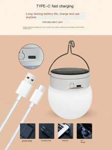 Outdoor Lantern, Waterproof, 4 Lighting Modes, USB Rechargeable & Solar Powered, Battery Powered Camping Light For Indoor & Outdoor Decoration - House, Patio, Balcony, Bar