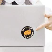 1PC 3 Inch I Am A Conduit For Nonsense Wizard Frog Waterproof Vinyl Sticker For Laptop Tablet Phone Case Journal Notebook Water Bottle Fridge Mirror Car Window Skateboard Helmet Durable Removable Creative Gift Decal/"Wizard Frog Waterproof Sticker"/"Aesthetic Fantasy Sticker"/"Conduit For Nonsense Sticker" School Supplies,Back To School - Multicolor - View 9