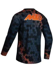 Herren Langarm Motocross Radsport Trikots, Downhill Mountain Bike MTB Shirts, Offroad DH Fahrrad Trikots Bekleidung