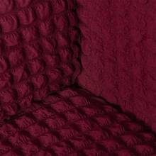 1pc Solid Color Bubble Chiffon Ruffled Sofa Cover, Anti-Slip Breathable Stretchy Sofa Protector, Dust-Proof Furniture Cover, Pet Friendly For Bedroom, Office, Living Room Home Decor - Burgundy - View 6