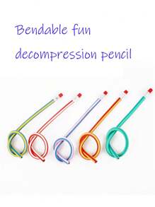 20 قطعة/15 قطعة/10 قطعة/5 قطعة أقلام رصاص قابلة للتحول والانحناء للطلاب، أقلام كتابة مرنة، ألوان متنوعة، يمكن استخدامها كجوائز في العودة إلى المدرسة