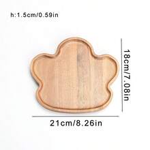 1 pieza Elegante bandeja de joyería de madera de palo de rosa - Diseño exquisito de flor de ciruelo y trébol, acabado pulido suave, decoración de escritorio versátil para el hogar y la oficina, perfecta para Navidad, Pascua, Día de San Valentín, organizador de joyas y cuentas ideal, regalo elegante para cualquier ocasión, mejora tu espacio con una solución de almacenamiento elegante y funcional