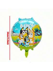 Bluey Bruy 主题气球装饰，生日派对桌面花车装饰 - Bruy、Bingo、完美的派对装饰，给粉丝的惊喜礼物节日派对装饰 - 彩色 - 查看 3