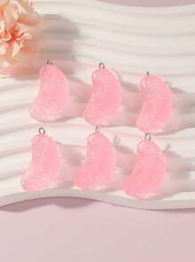 7pcs Cute Glow-In-The-Dark Multicolor Simulated Fruit Orange Pendant Jewelry DIY Accessories Keychain Bag Charm