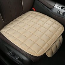 Universal Oval Car Seat Cushion With Polyester Fiber, Sponge Filler, Soft & Breathable, Anti-Slip, Lightweight & Portable, All-Season Protection For Vehicle Seats - Hand Washable