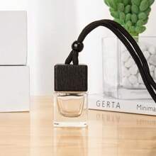 10pcs Customized Text Rectangular Glass Perfume Bottles, Square Shaped Car Fragrance Bottle Empty, Car Accessories