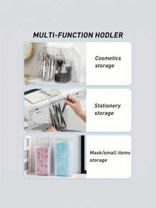 Supporto protettivo dalla polvere per pennelli da trucco, porta pennelli da trucco in acrilico trasparente, organizer multifunzionale per cosmetici, contenitore da scrivania per pennelli da trucco, rossetti, matite per sopracciglia, scatola di stoccaggio per il trucco, regalo per lei, ideale per la decorazione da scrivania e il bagno